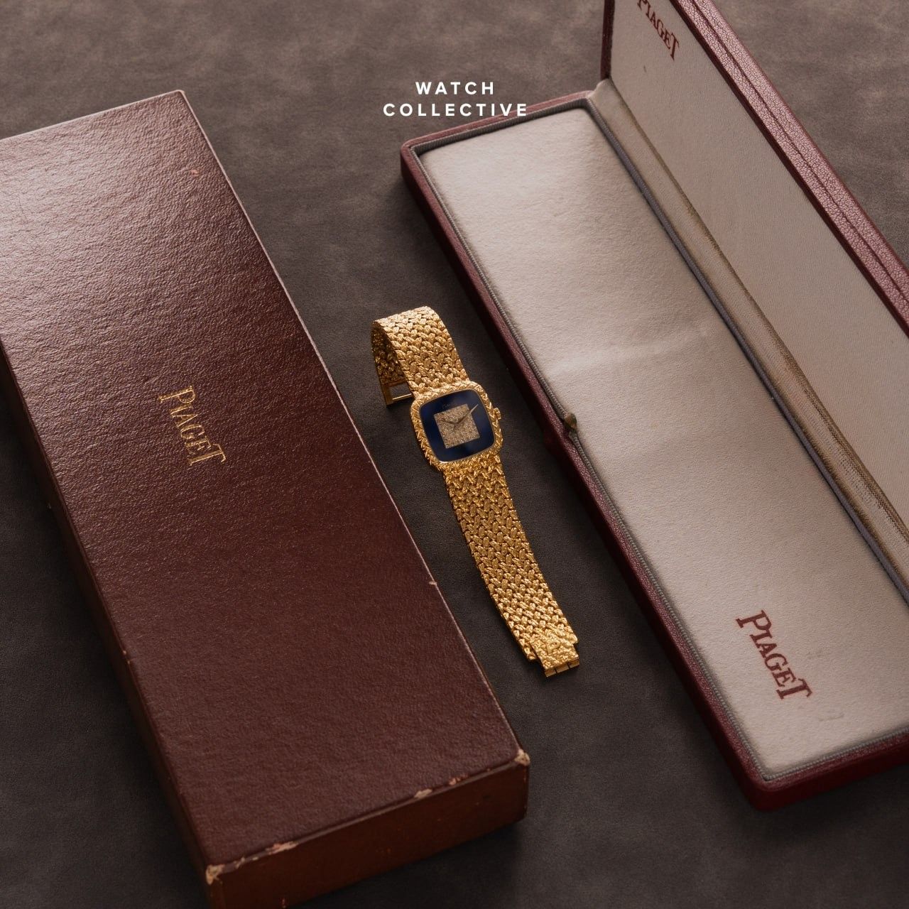 Piaget Vintage Lapis & Pave Diamond Dial 18K Yellow Gold 23mm Manual 9902D2