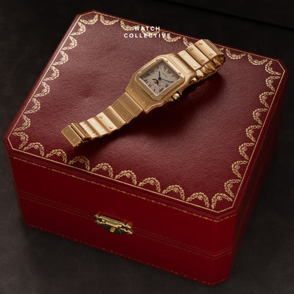 Cartier Santos Galbee Moonphase 18k Yellow Gold 29mm Quartz 19901