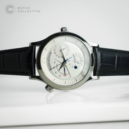 Jaeger-LeCoultre Master Geographic stainless steel leather strap automatic 38mm 142.8.92