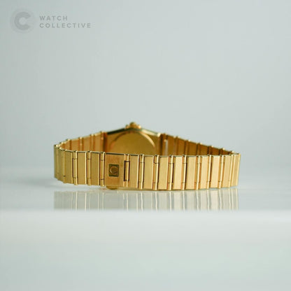 Omega Constellation 18k Solid gold MOP diamond bezel ladies 22mm quartz 8951081.1