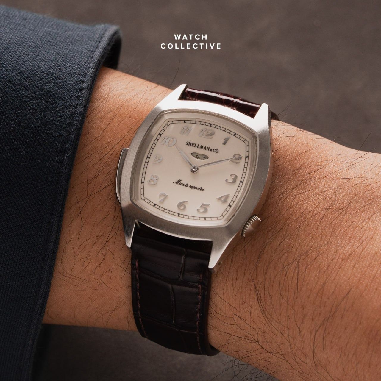 Shellman & Co Minute Repeater Platinum Plated Silver and stainless steel 34mm quartz 6890-H25527 TA