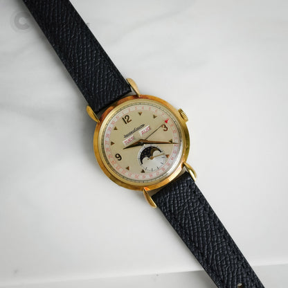 Jaeger-LeCoultre Triple Calendar Moonphase 18k Yellow gold 35mm manual 141.008.1