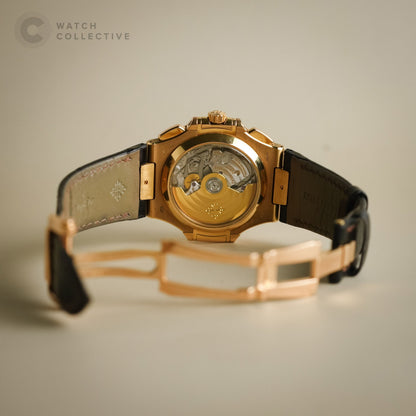 Patek Philippe Nautilus Chronograph 18k Rose Gold 40.5mm Automatic 5980R-001