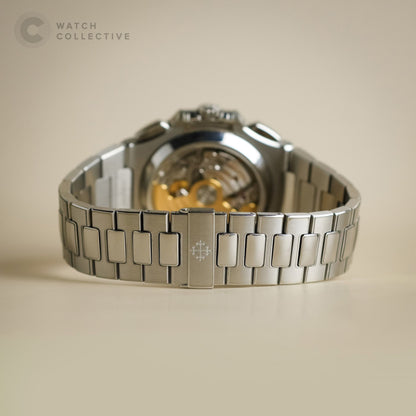Patek Philippe Nautilus Chronograph Stainless Steel White Dial 5980/1A-019