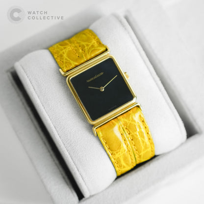 Jaeger-LeCoultre Square Onyx Dial 750 Yellow Gold 26mm Manual 911721