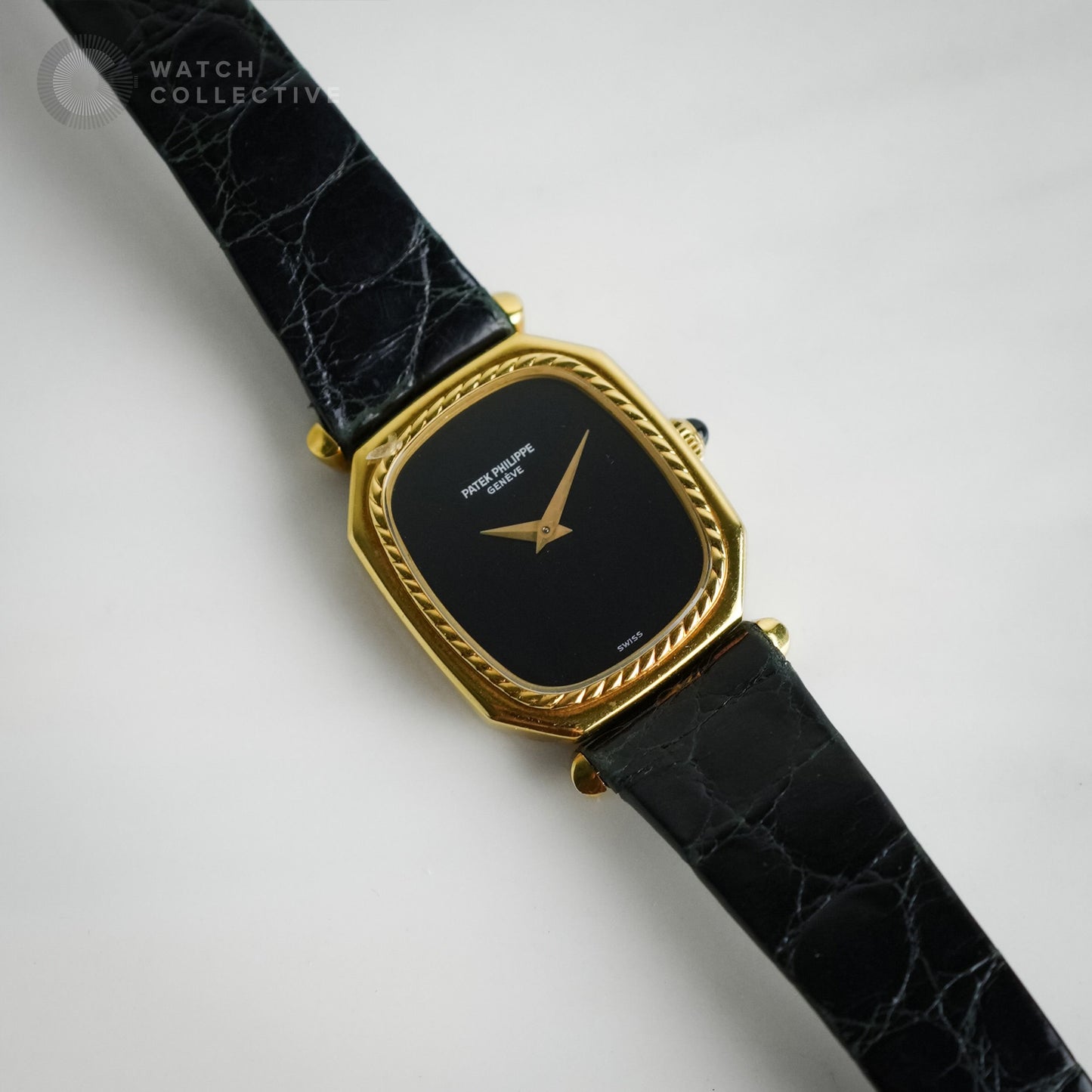 Patek Philippe Golden Ellipse 18k Yellow gold Onyx dial 22x25mm manual 4431