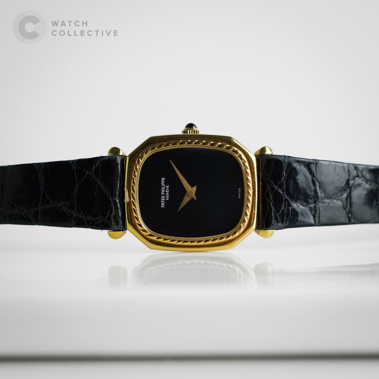 Patek Philippe Golden Ellipse 18k Yellow gold Onyx dial 22x25mm manual 4431