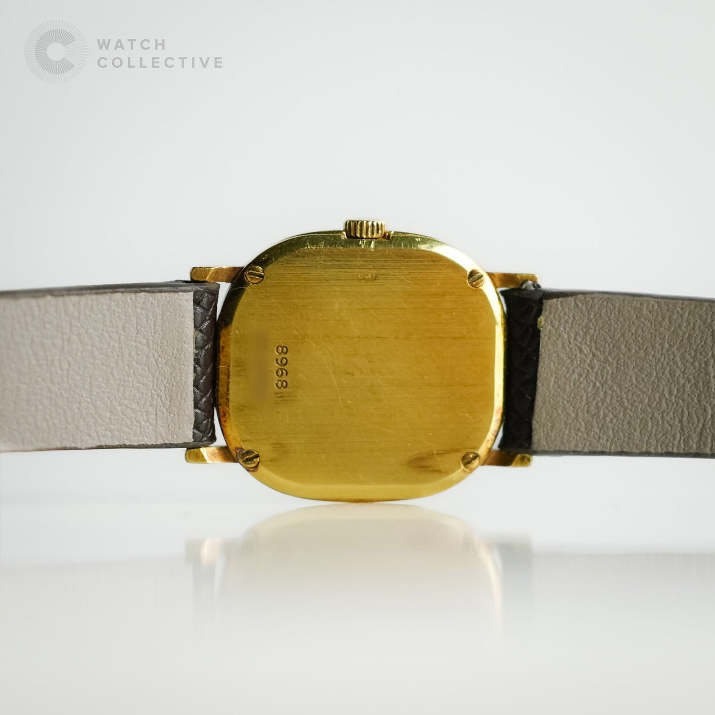 Piaget Ellipse Onyx 18k Yellow Gold leather strap 20mm quartz 8968