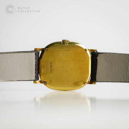 Piaget Ellipse Onyx 18k Yellow Gold leather strap 20mm quartz 8968