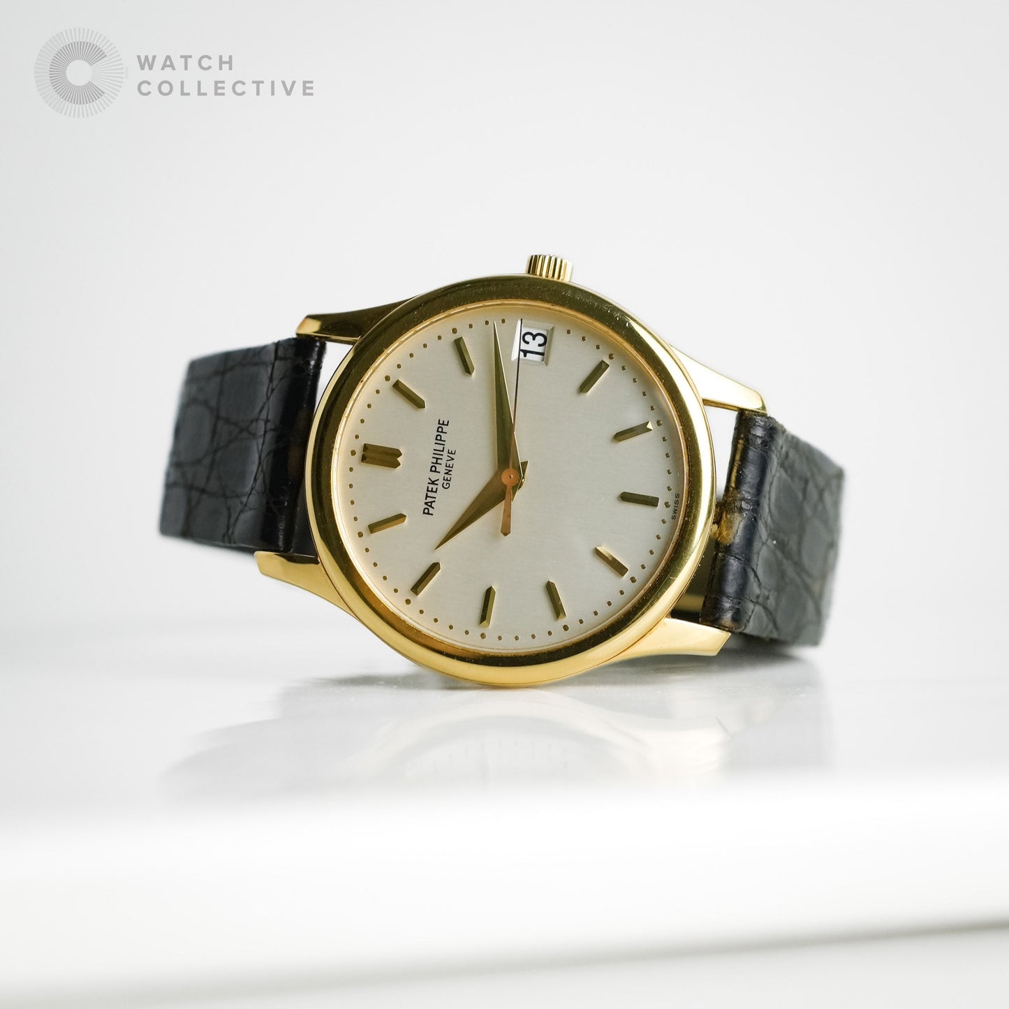 ORIGINAL DEPLOYMENT Patek Philippe Calatrava 18k yellow gold automatic 34mm 3998J