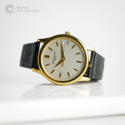 ORIGINAL DEPLOYMENT Patek Philippe Calatrava 18k yellow gold automatic 34mm 3998J