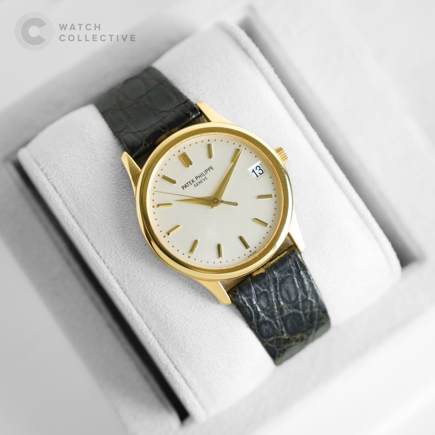 ORIGINAL DEPLOYMENT Patek Philippe Calatrava 18k yellow gold automatic 34mm 3998J