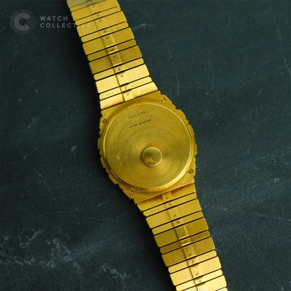 Piaget Polo Onyx and Gold Dial 18k Yellow Gold 34mm Quartz 7661C701