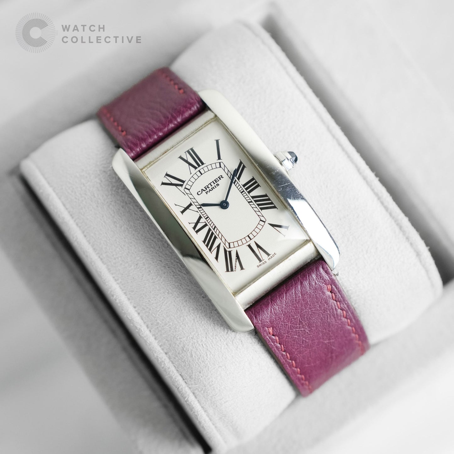 Cartier Tank Américaine Platinum 26x45mm Manual 1734B