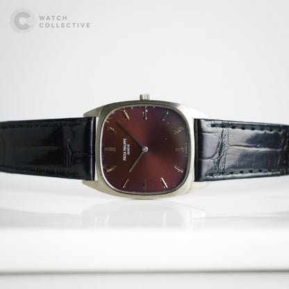 Patek Philippe 18k White Gold Calatrava Tropical Purple Dial 3566
