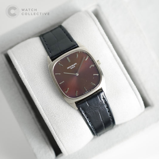 Patek Philippe 18k White Gold Calatrava Tropical Purple Dial 3566