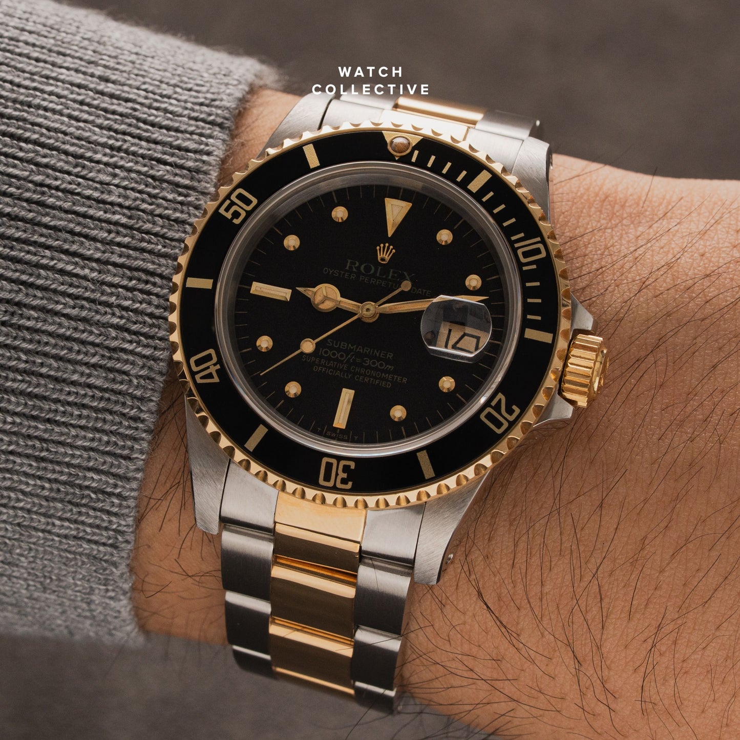 Rolex Submariner Date Black Dial Two Tone 40mm Automatic 16803