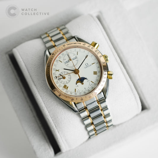Omega Speedmaster Triple Calendar Moonphase Gold/Steel 39mm automatic 3336.20