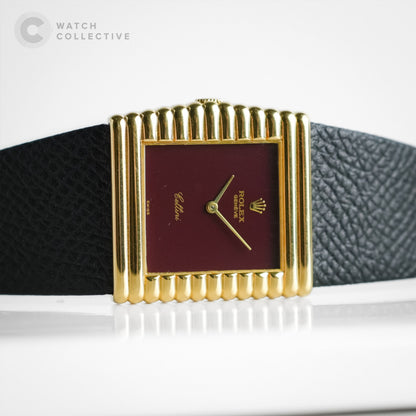 Rolex Cellini Midas Burgundy Dial 4017 Manual Winding