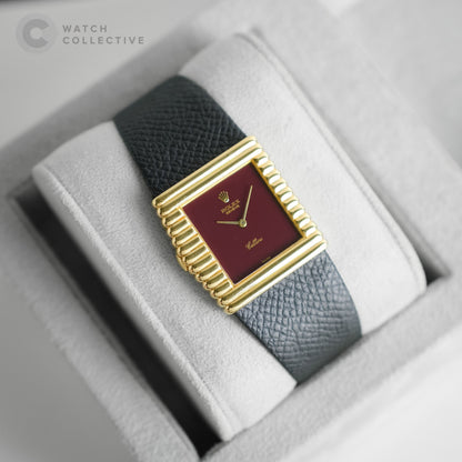 Rolex Cellini Midas Burgundy Dial 4017 Manual Winding