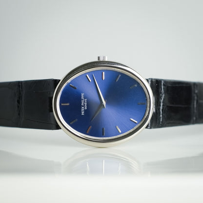 Patek Philippe Ellipse 'Oval' 18K White Gold Blue Dial 3598G Manual Winding