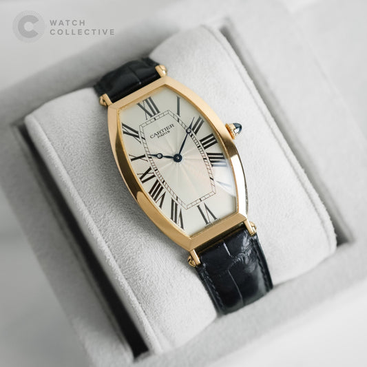 Cartier Tonneau 18k Rose Gold 29x43mm manual 2802