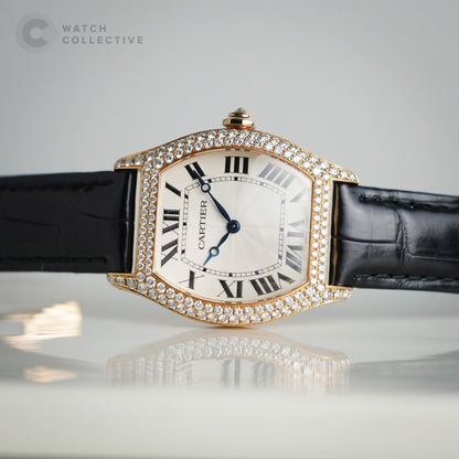 Cartier Tortue Rose Gold NOS 2023 FACTORY with factory diamonds 43mm manual WA503951
