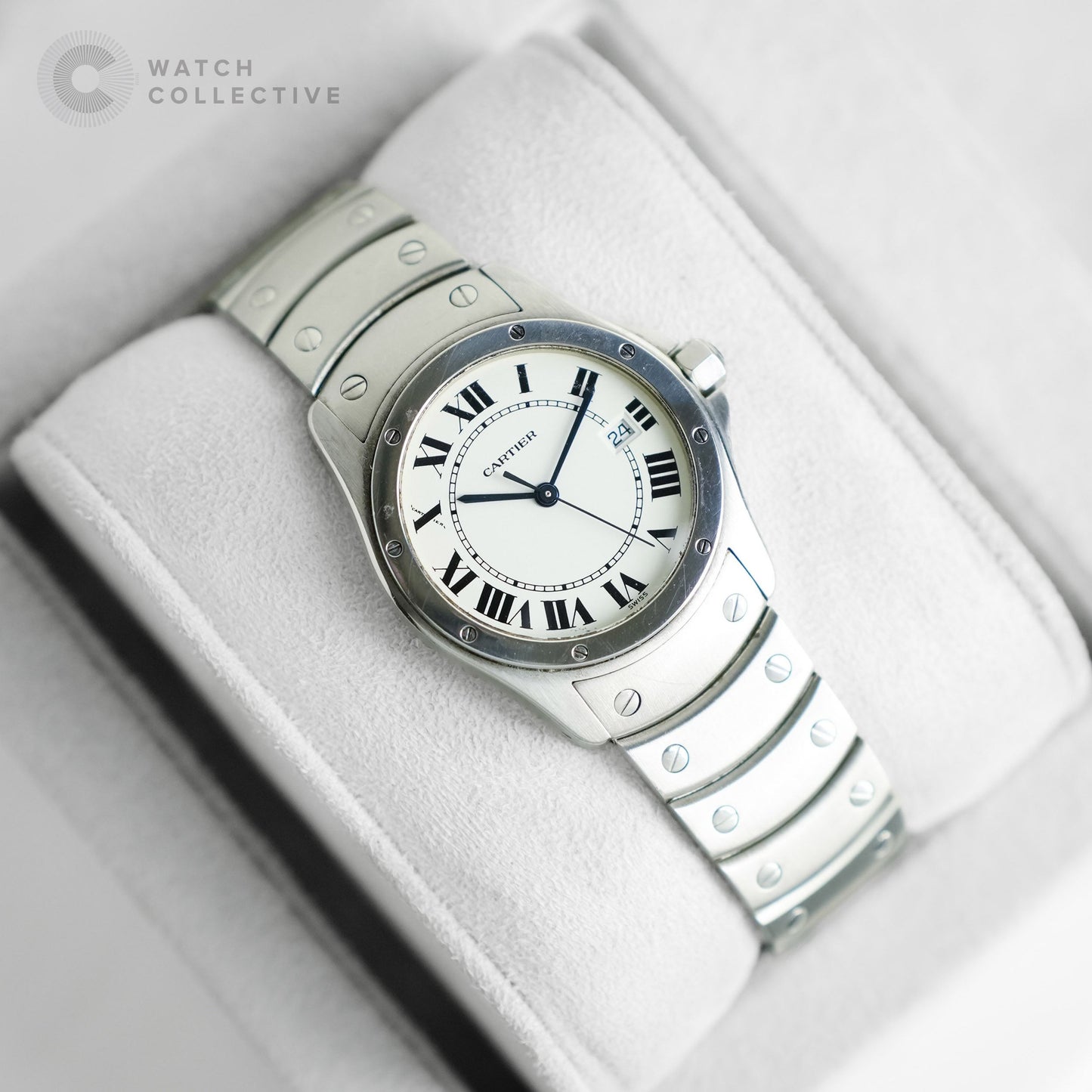 Cartier Santos Ronde Stainless steel quartz 33mm 15611
