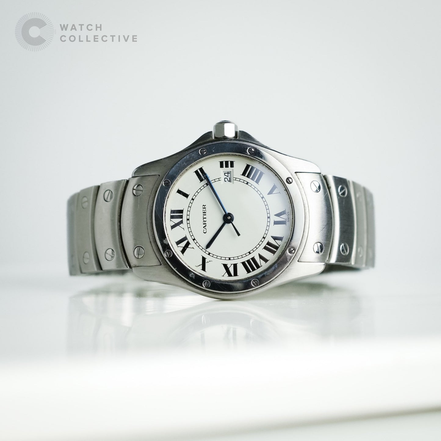Cartier Santos Ronde Stainless steel quartz 33mm 15611