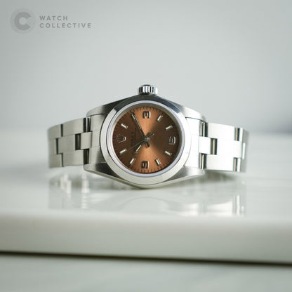 Rolex Oyster Perpetual Salmon dial stainless steel automatic 24mm 67180
