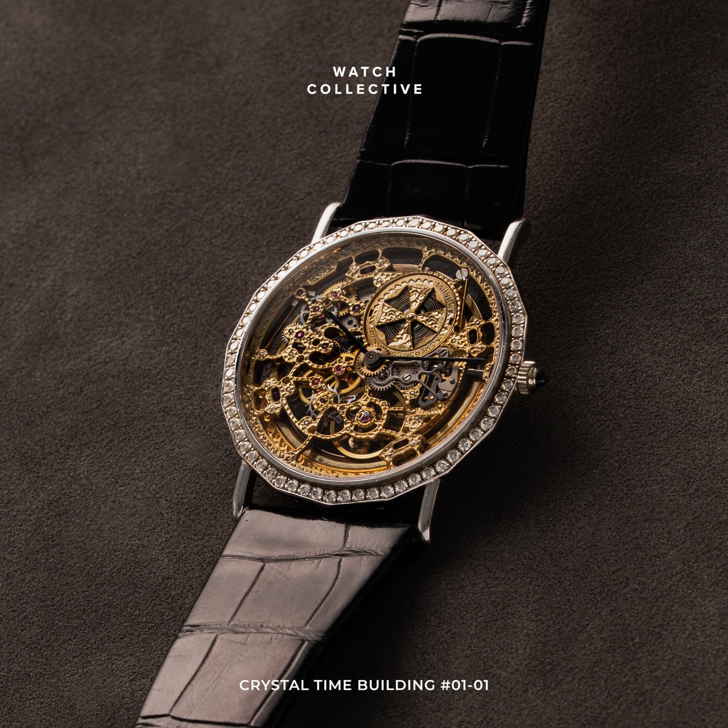 Vacheron Constantin Patrimony 18k White gold skeleton dial 34mm automatic 43502