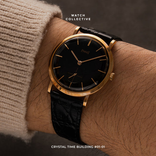 Piaget Vintage Small Second 18k Rose Gold Black dial 33mm Manual winding