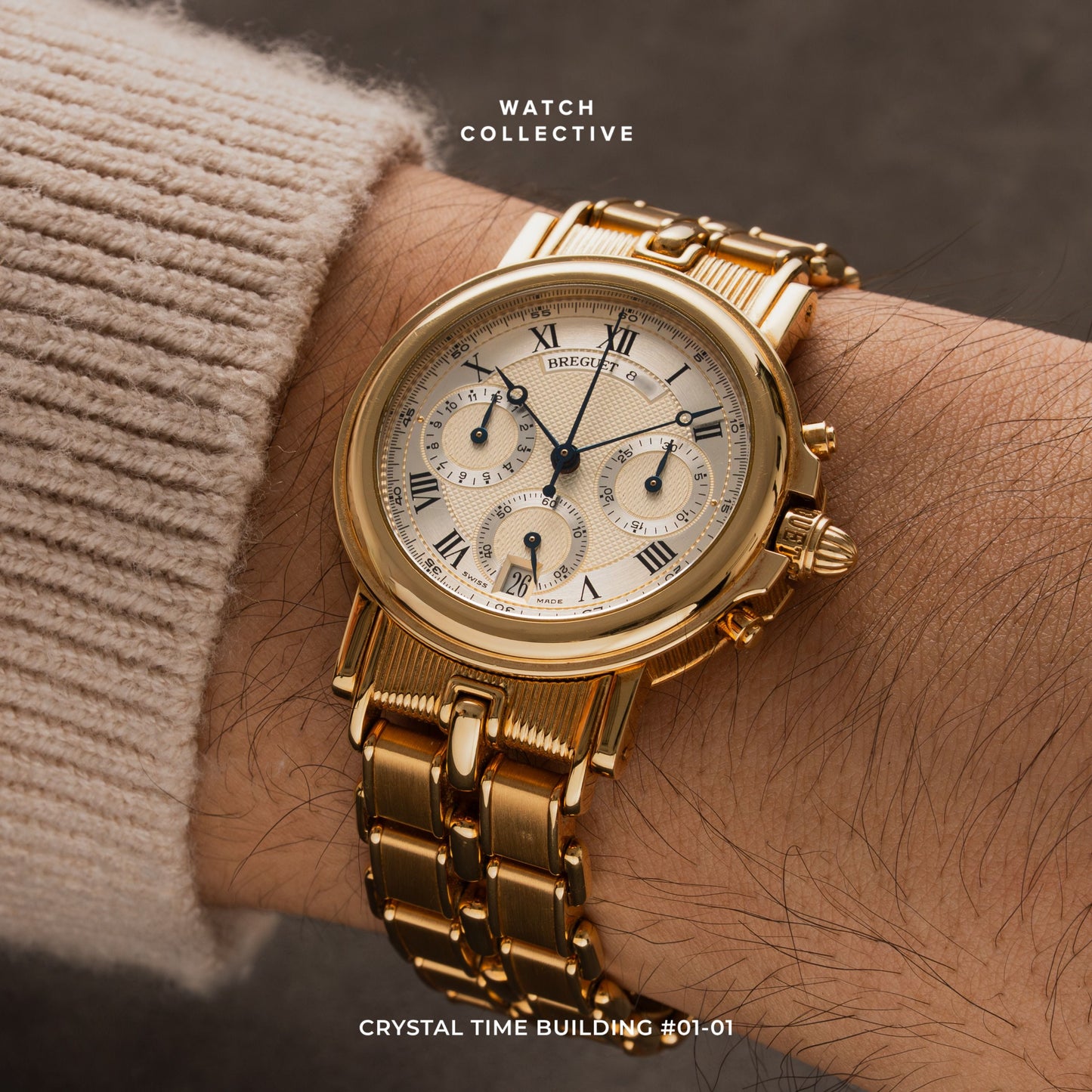Breguet Marine Chronograph 18k Yellow gold 36mm automatic 3460BA/12/A90