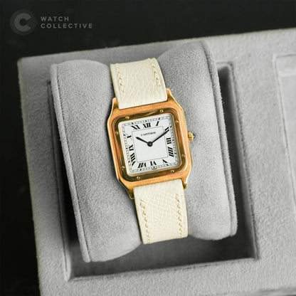Cartier Santos Dumont 18k Yellow Gold Extra plate Paris dial 96054