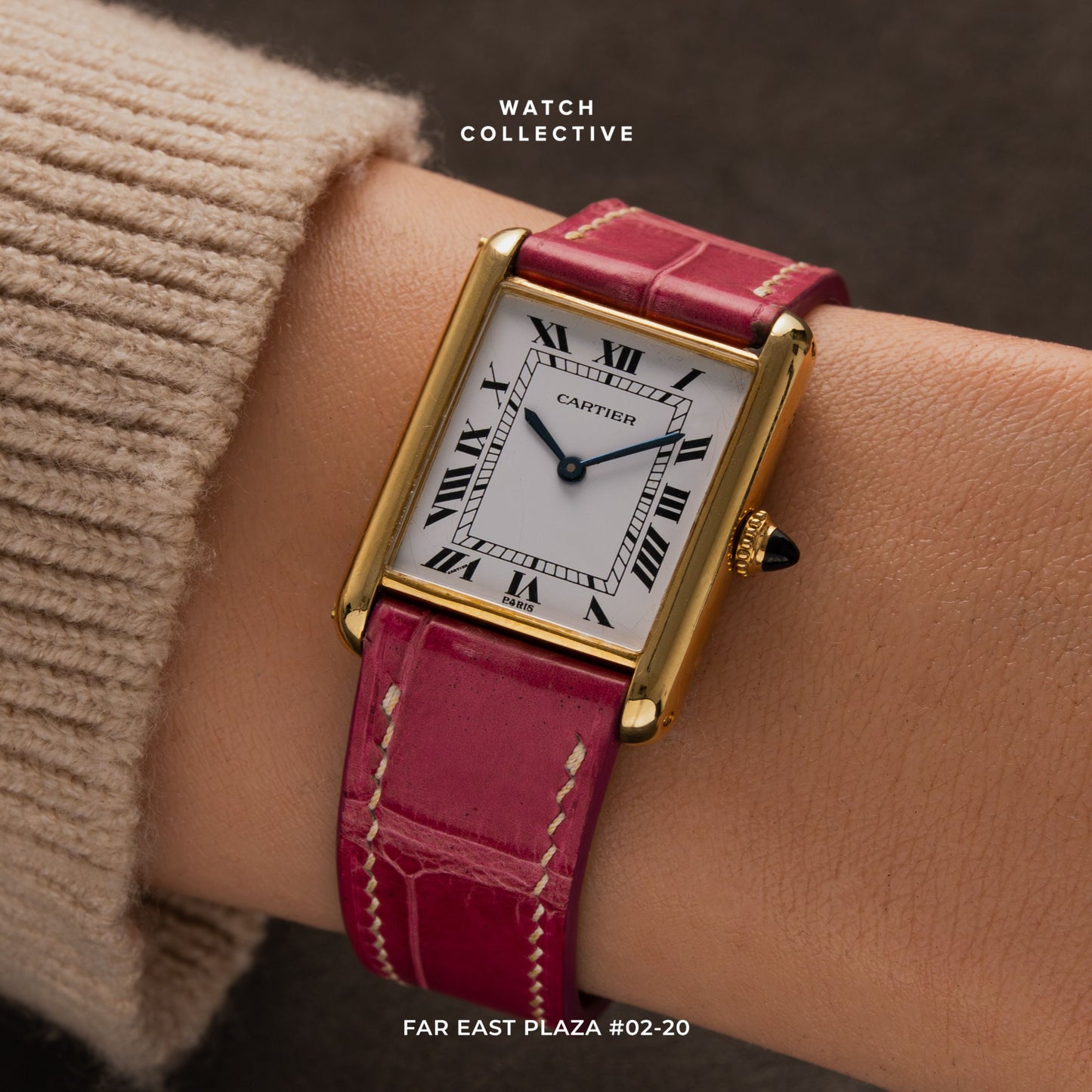 Cartier Tank Louis 18k Yellow Gold 23x30mm manual 78086