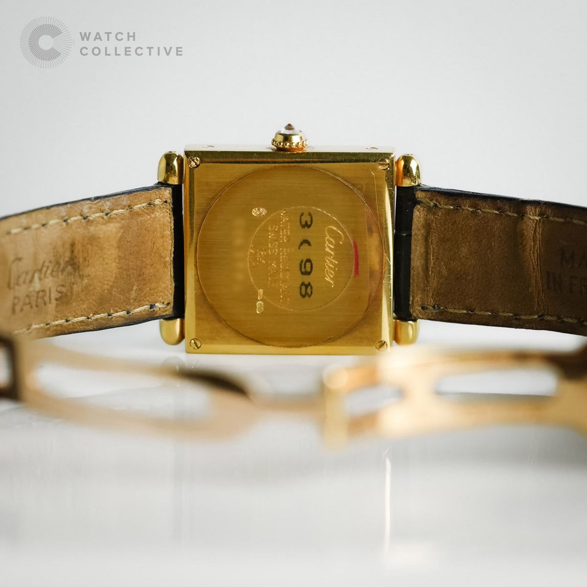 Obus Diamond Cartier | Tank Obus 'Diamonds' 25mm Quartz 1630 | Watch Collective