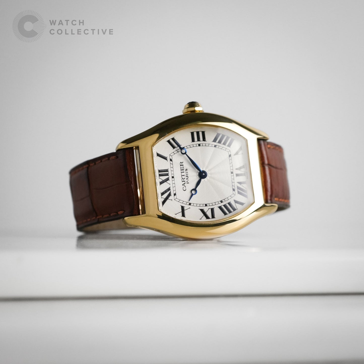 Cartier Tortue CPCP 18k Yellow Gold 34mm Manual 2496D