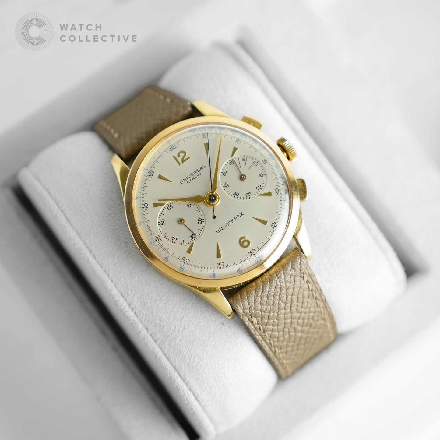 Universal Geneve Uni-Compax Chronograph 18k Yellow Gold 37mm Manual 124103