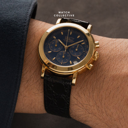 Zenith El Primero Chronograph Blue Dial 18k Yellow Gold 40mm Automatic