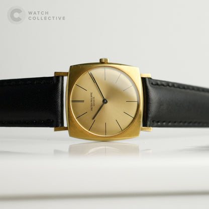 Patek Philippe Calatrava 18k Yellow Gold Cushion Case Champaigne Dial 28mm Mechanical 3523