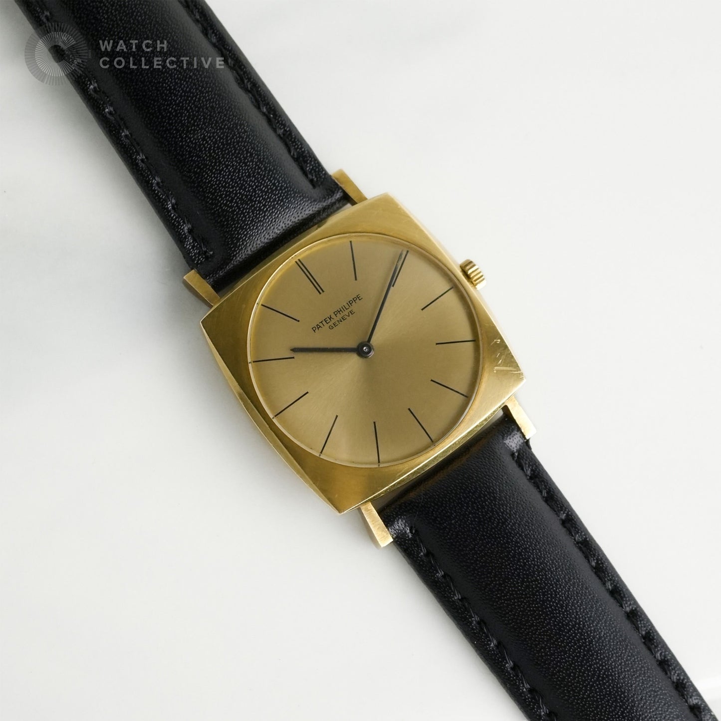 Patek Philippe Calatrava 18k Yellow Gold Cushion Case Champaigne Dial 28mm Mechanical 3523