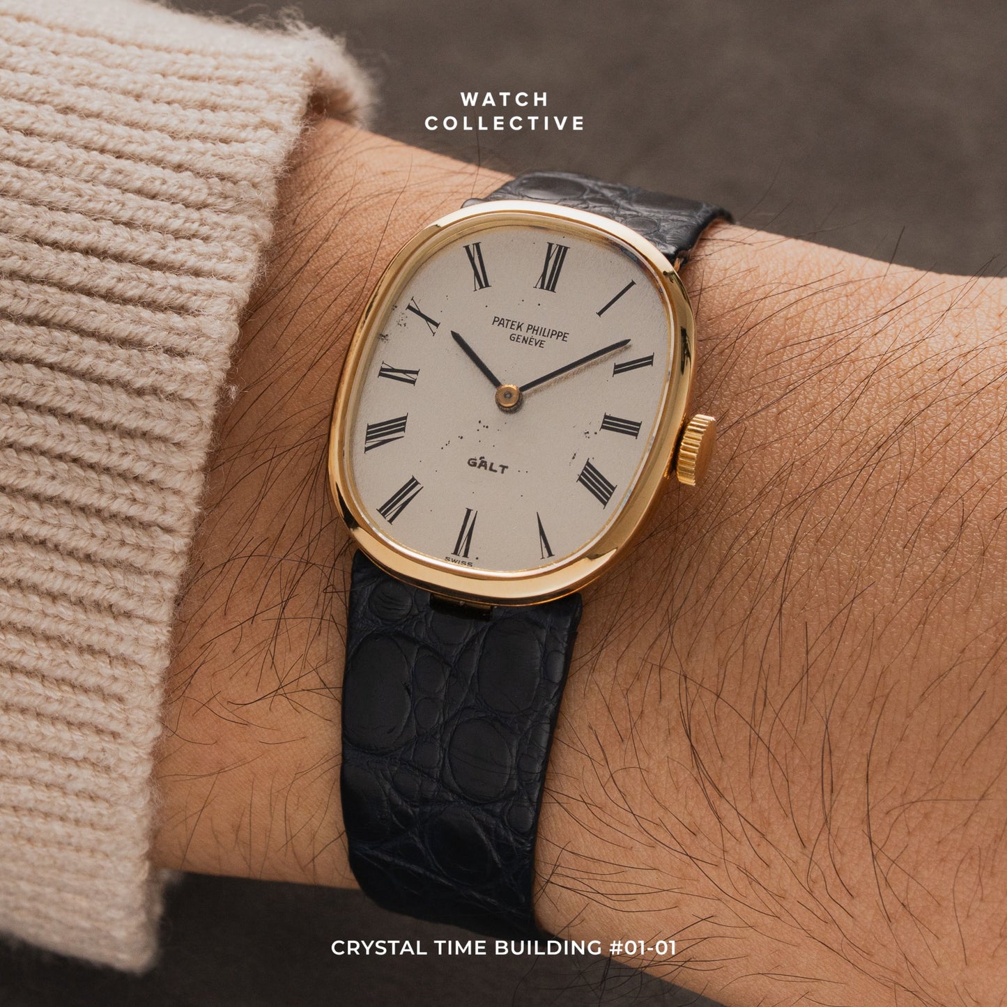 Patek Philippe Ellipse Galt 18k yellow gold 27mm manual 3548