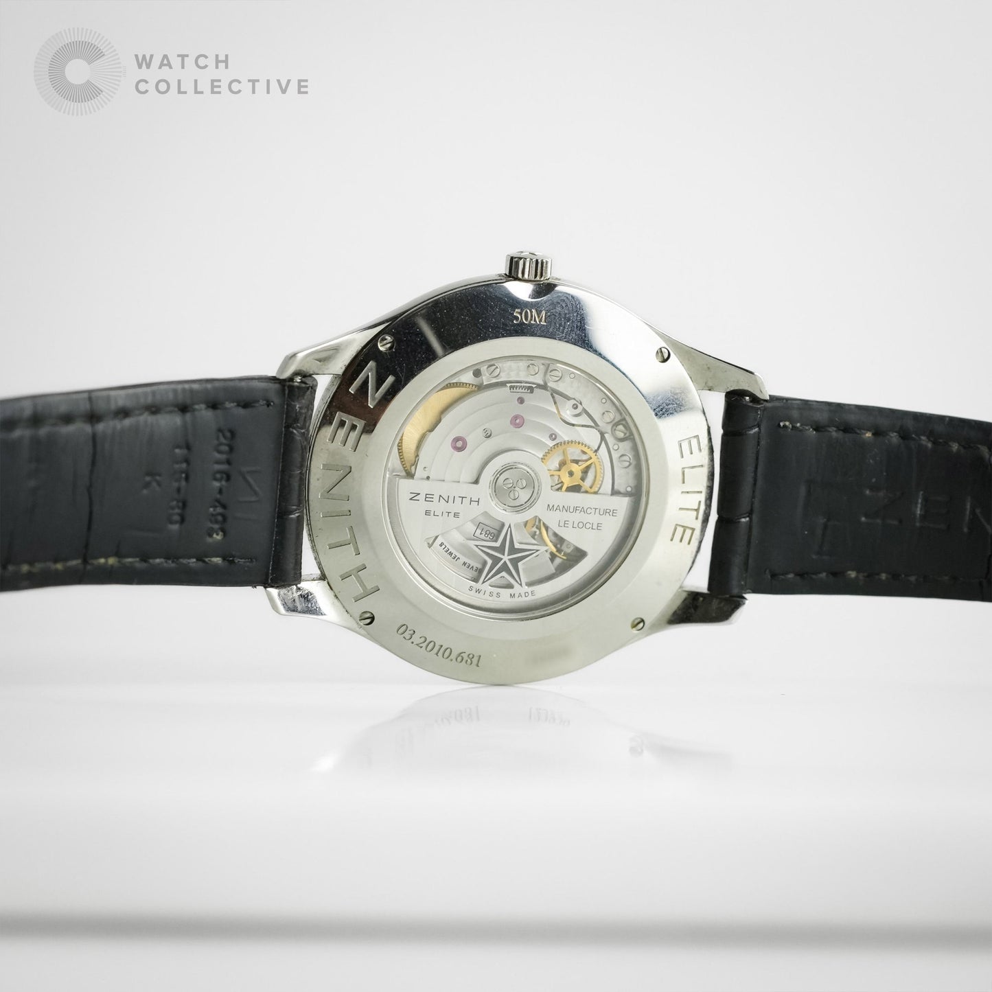 Zenith elite ultra thin white dial steel automatic 40mm