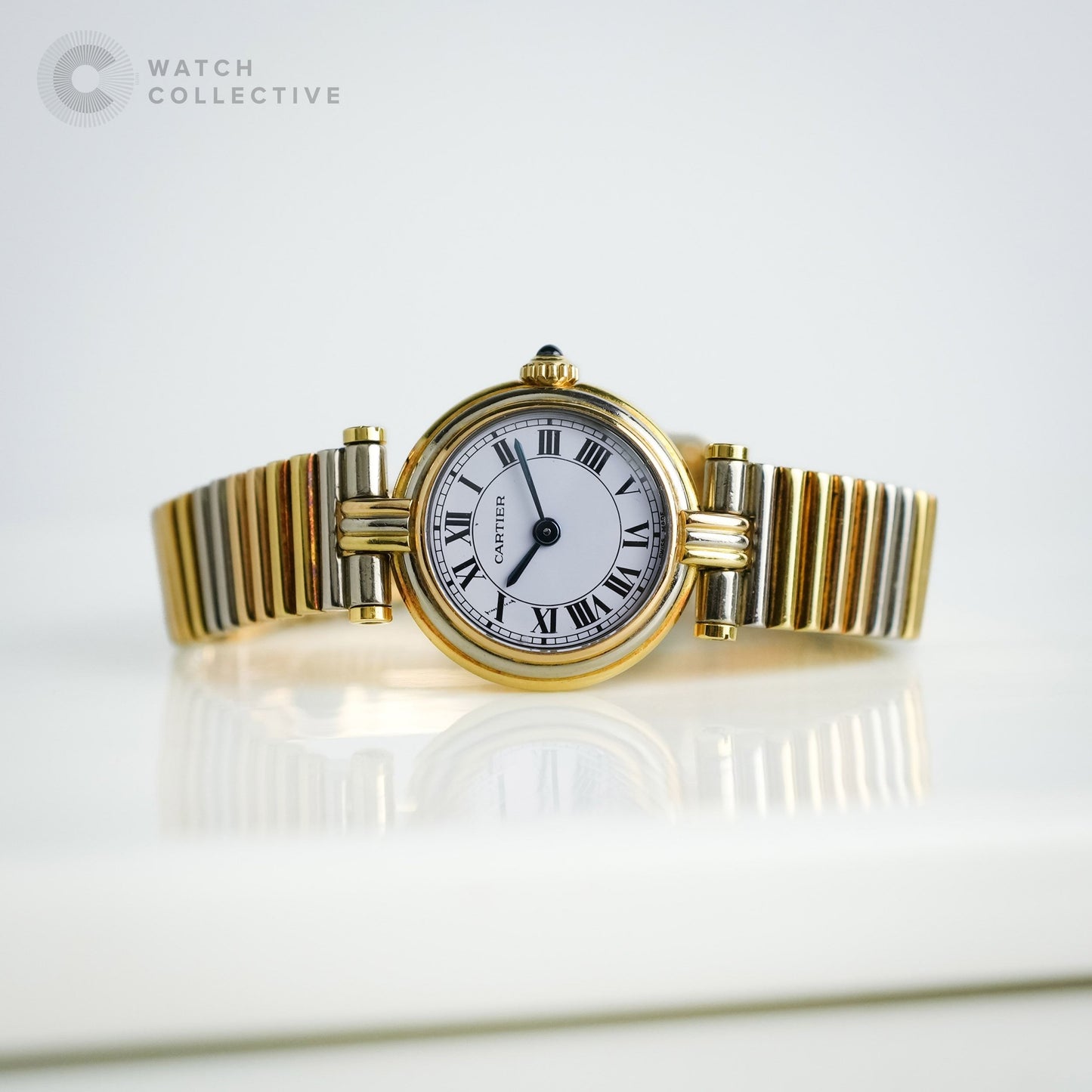 Cartier Trinity Tri-Colour on bracelet quartz 18k yellow gold 21.5mm 66908