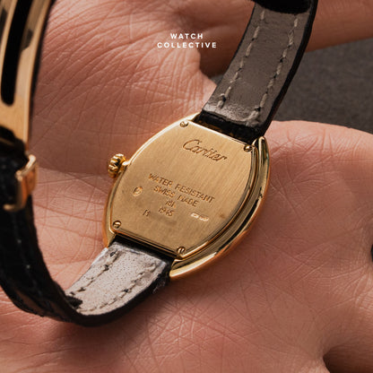 Cartier Mini Tortue Diamond Bezel 18k Yellow Gold 24mm Quartz 1945