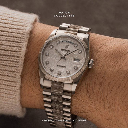 Rolex Daydate 36 18k White Gold Bark Computer dial 36mm automatic 18249