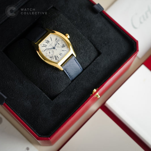 Cartier Tortue LM Monopoussoir 2356 Mono Pusher 34mm Manual Winding