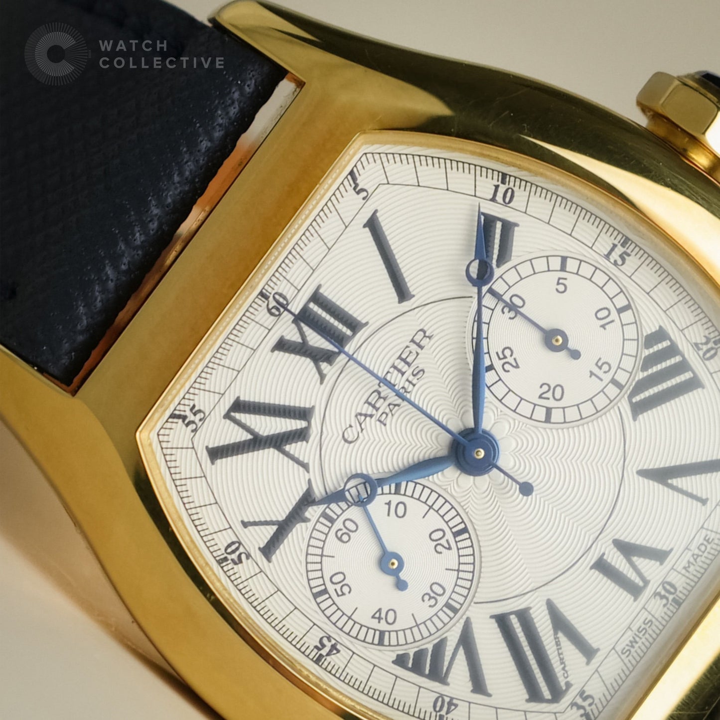 Cartier Tortue LM Monopoussoir 2356 Mono Pusher 34mm Manual Winding
