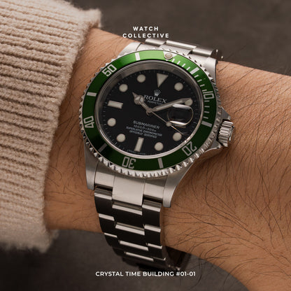 Rolex Submariner Date Stainless Steel Kermit 40mm Automatic 16610LV