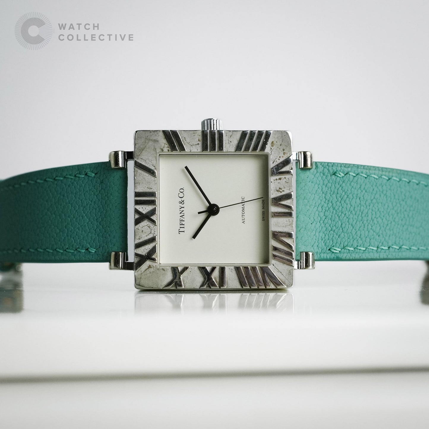 Tiffany & Co Sterling Silver Square Atlas 34mm automatic